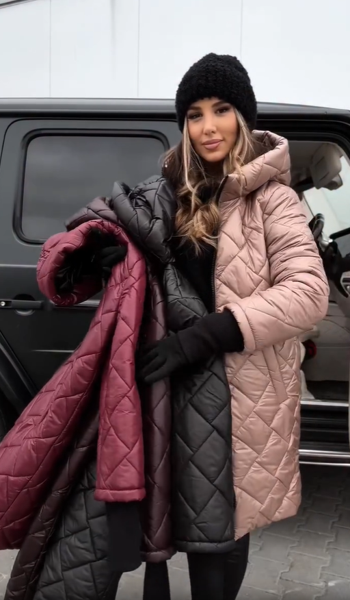 Aria | Stylish Quilted Down Jacket with Hood