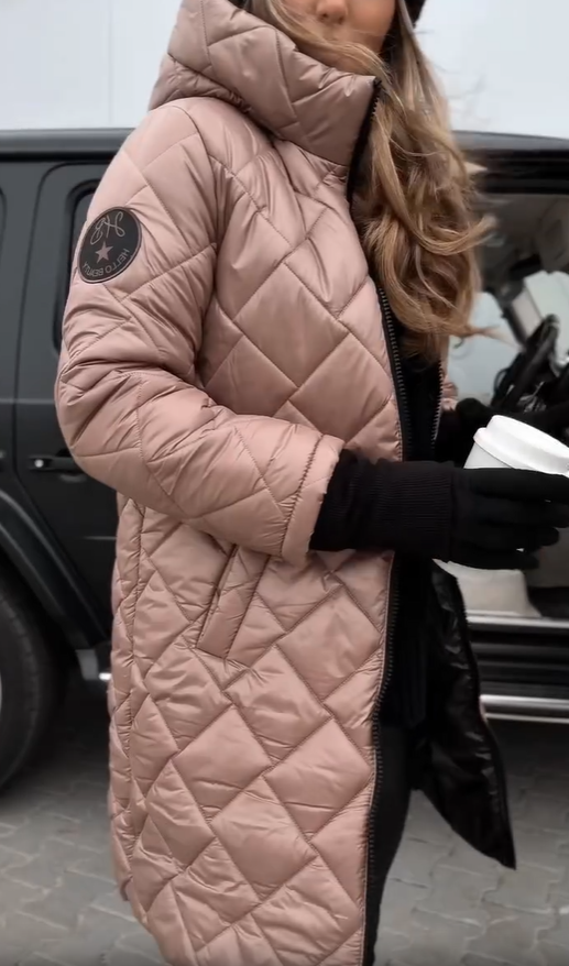 Aria | Stylish Quilted Down Jacket with Hood