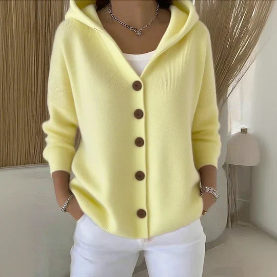 Felicia | Soft Hooded Knit Cardigan