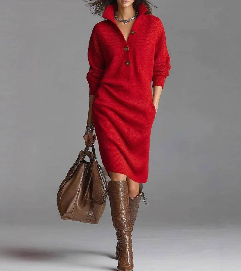 Damaris | Warm Knitted Dress