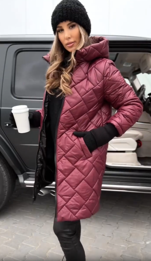 Aria | Stylish Quilted Down Jacket with Hood