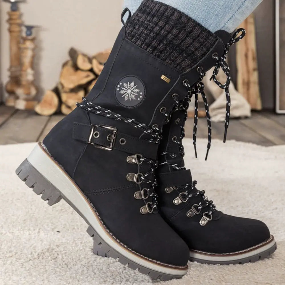 Carol | Women's Winter Lace-Up Snow Boots