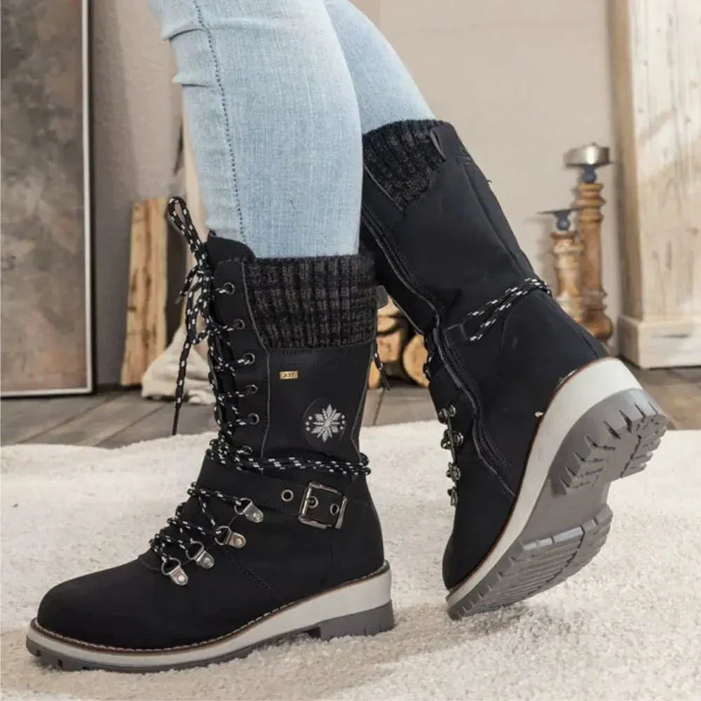 Carol | Women's Winter Lace-Up Snow Boots