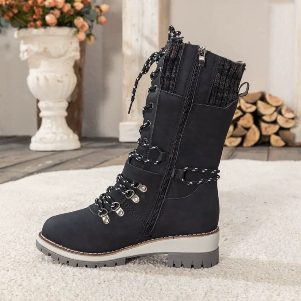Carol | Women's Winter Lace-Up Snow Boots