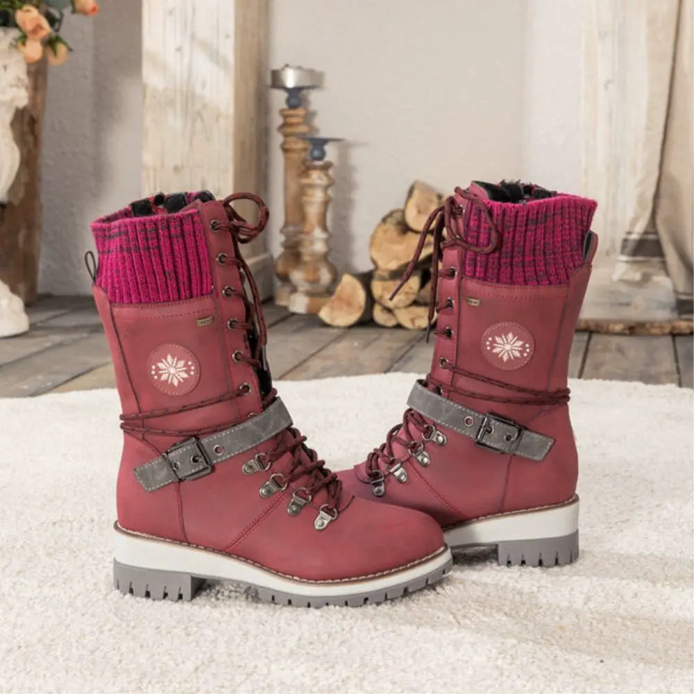 Carol | Women's Winter Lace-Up Snow Boots