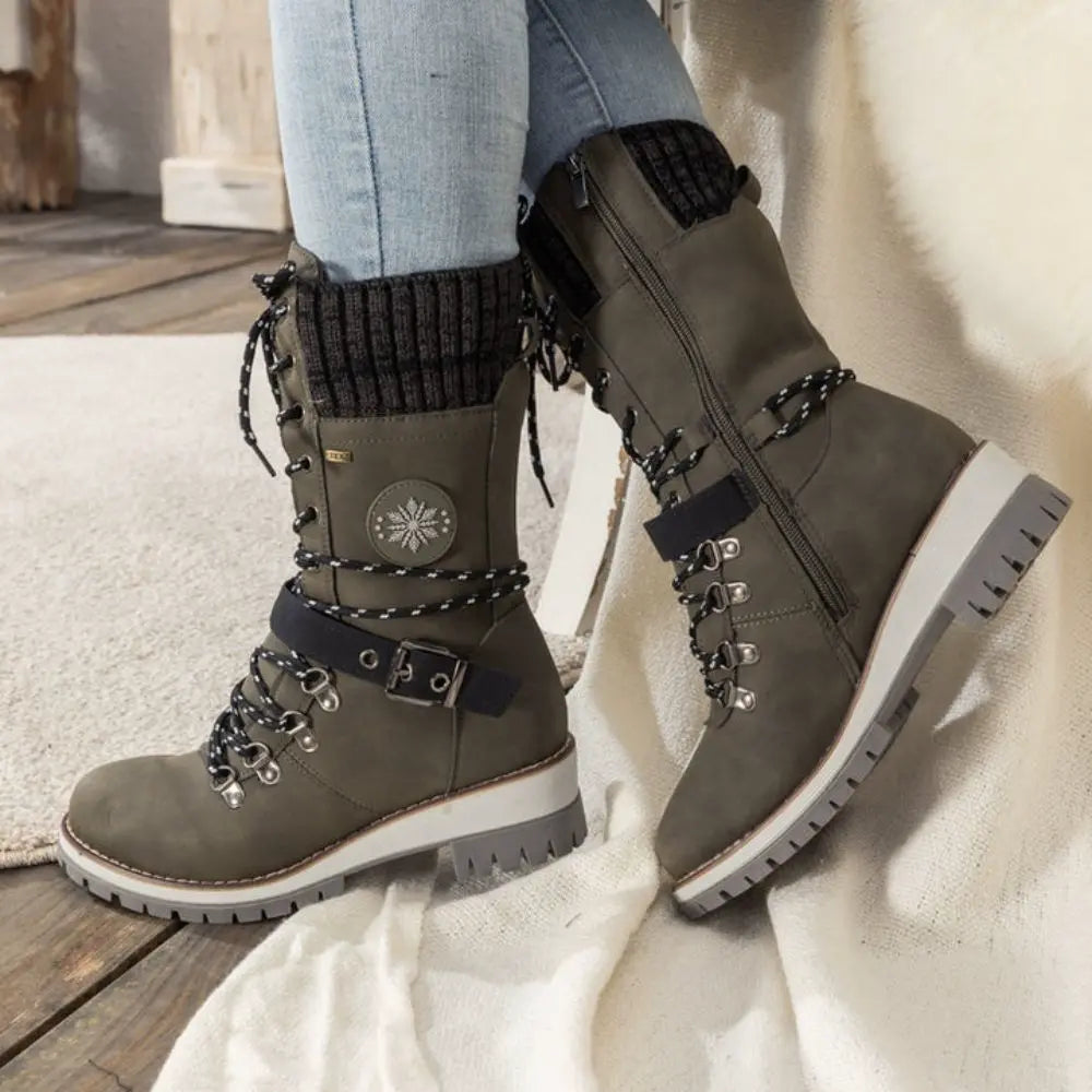 Carol | Women's Winter Lace-Up Snow Boots