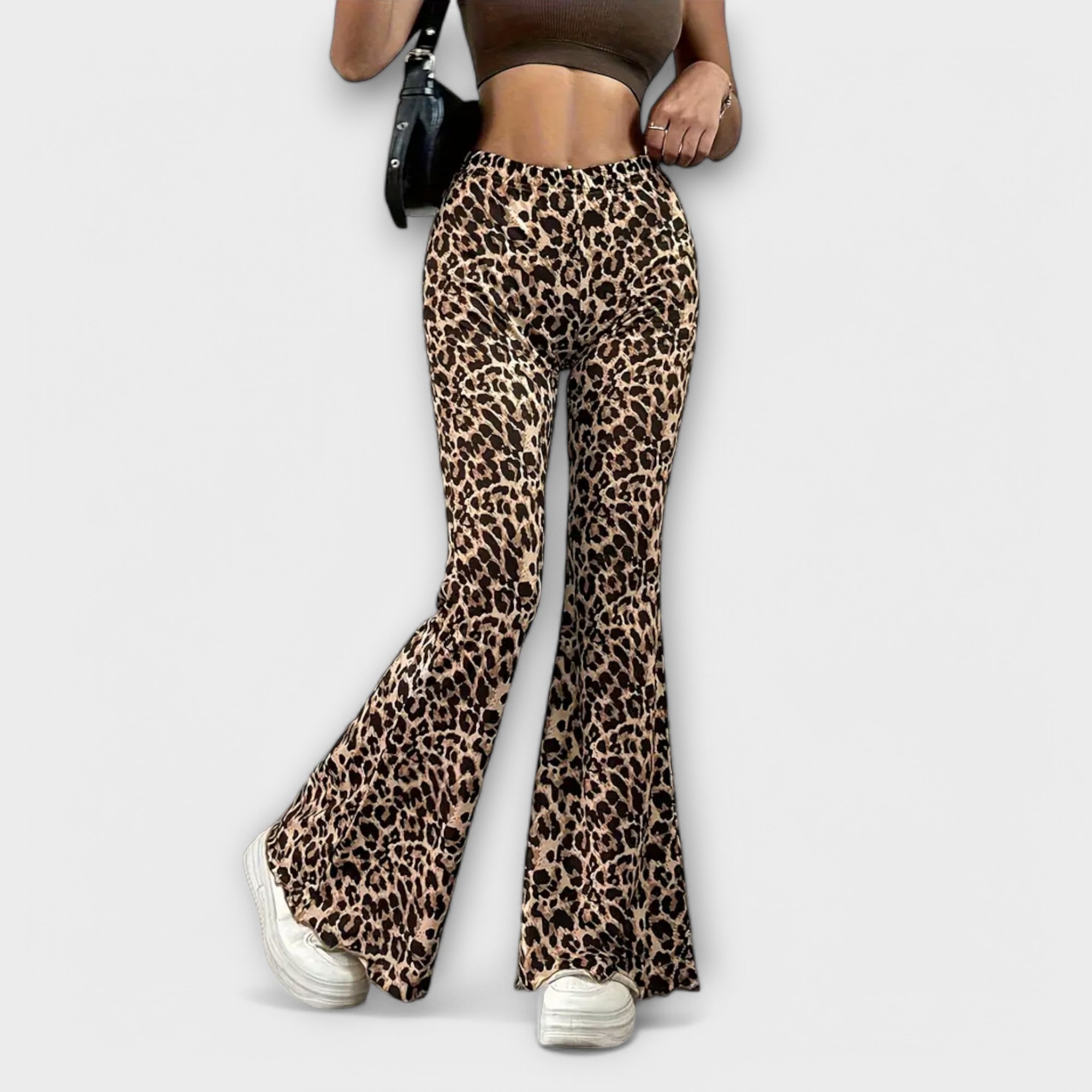 Indira | Leopard Bootcut Pants