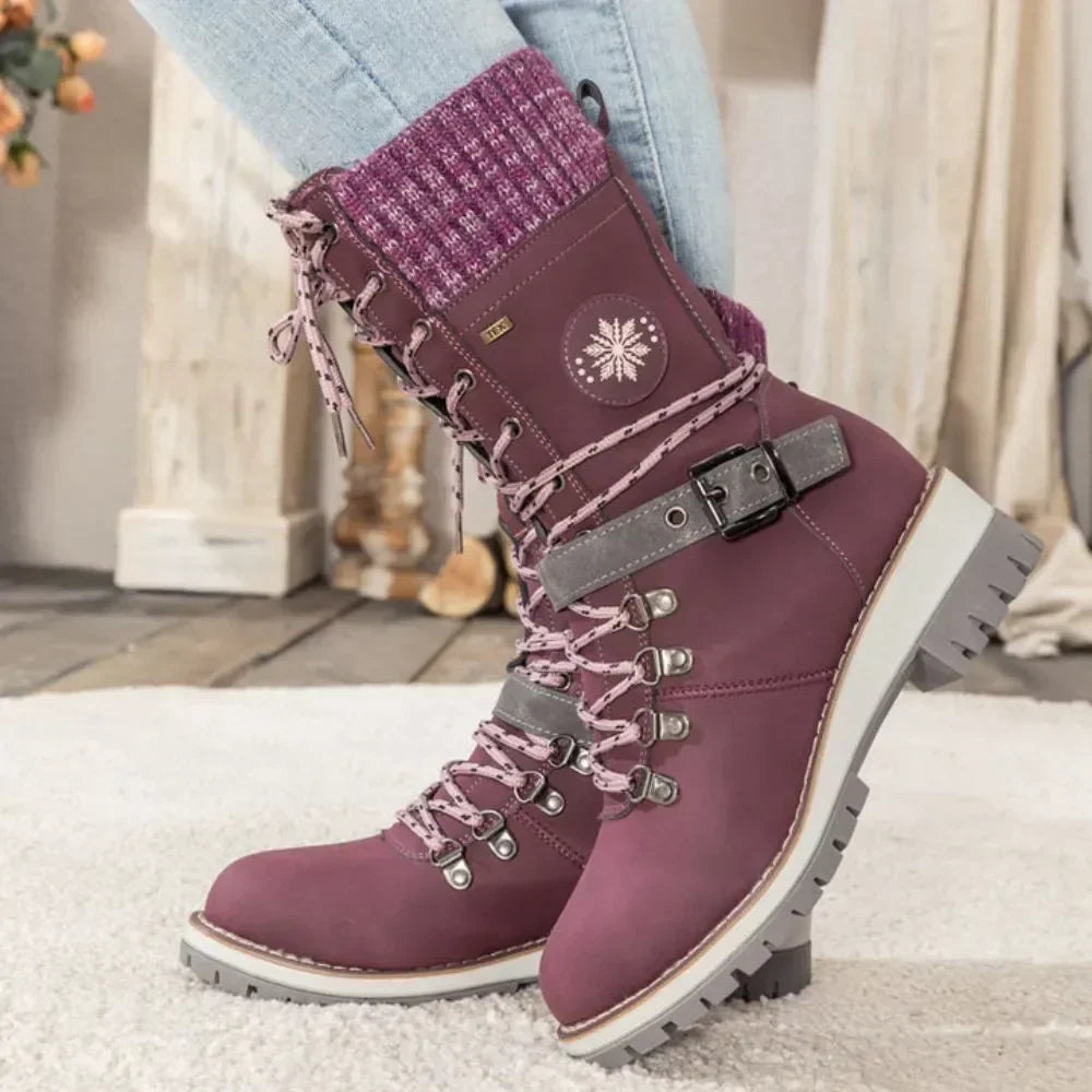 Carol | Women's Winter Lace-Up Snow Boots
