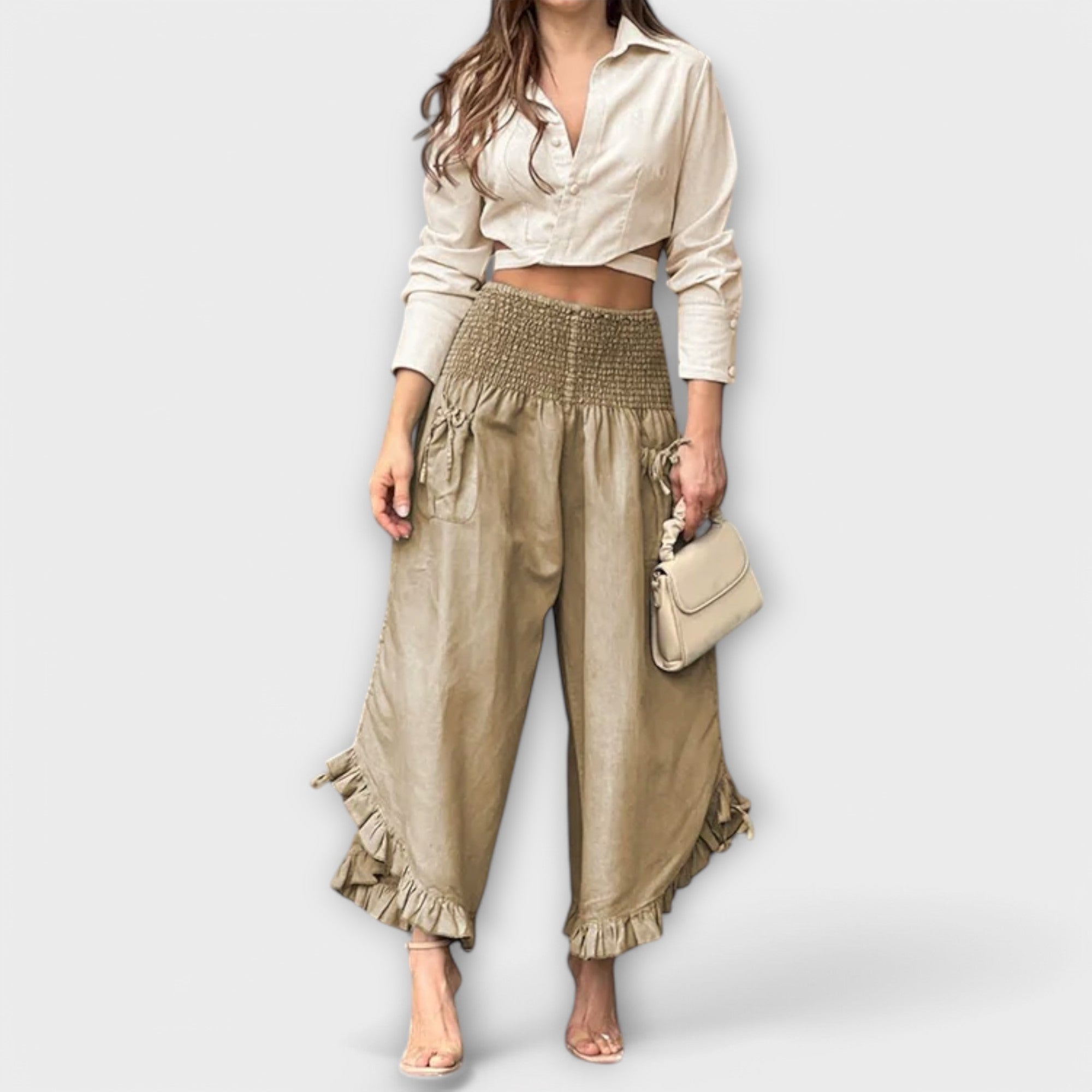 Jaya | Casual Linen Pants with Fashionable Pleats