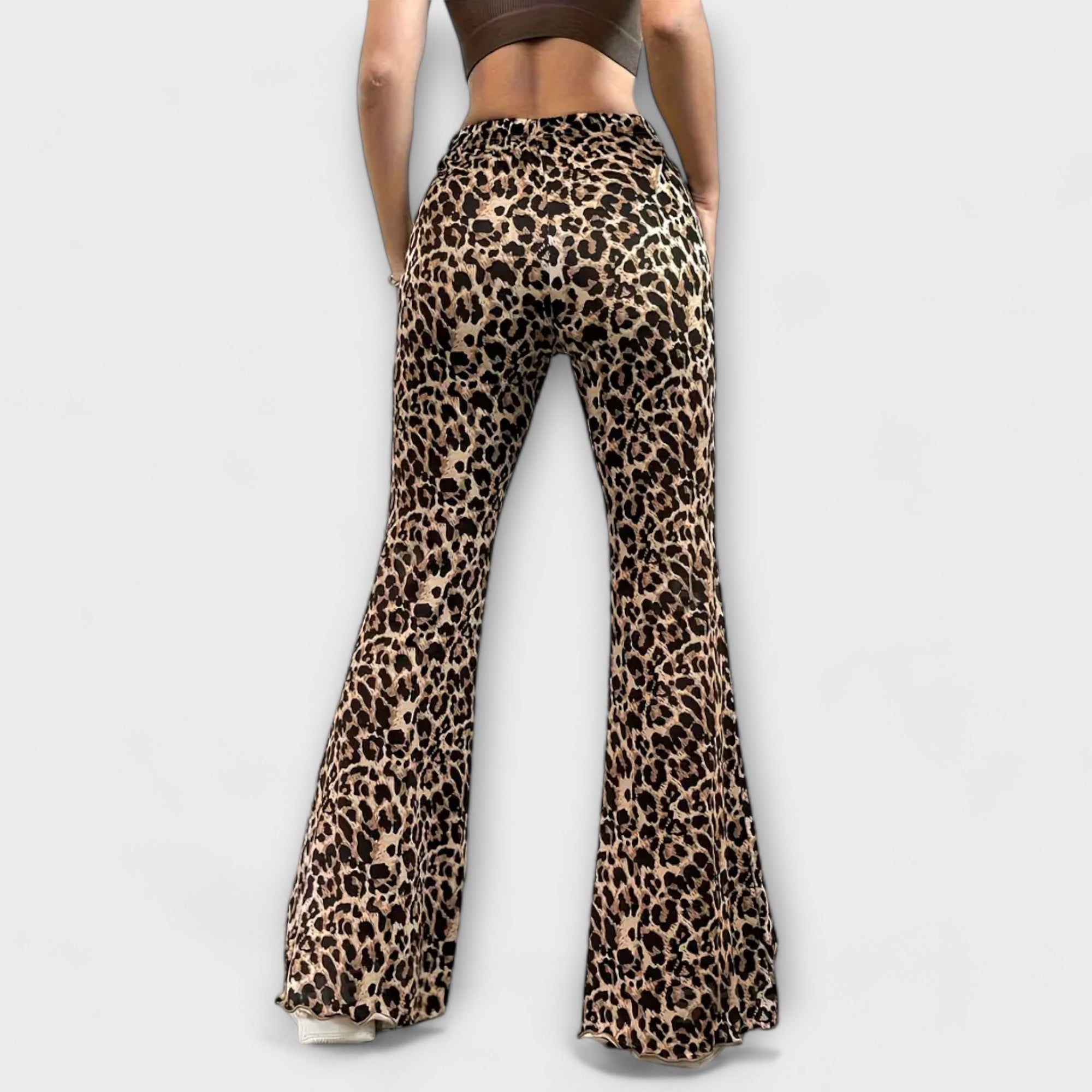 Indira | Leopard Bootcut Pants