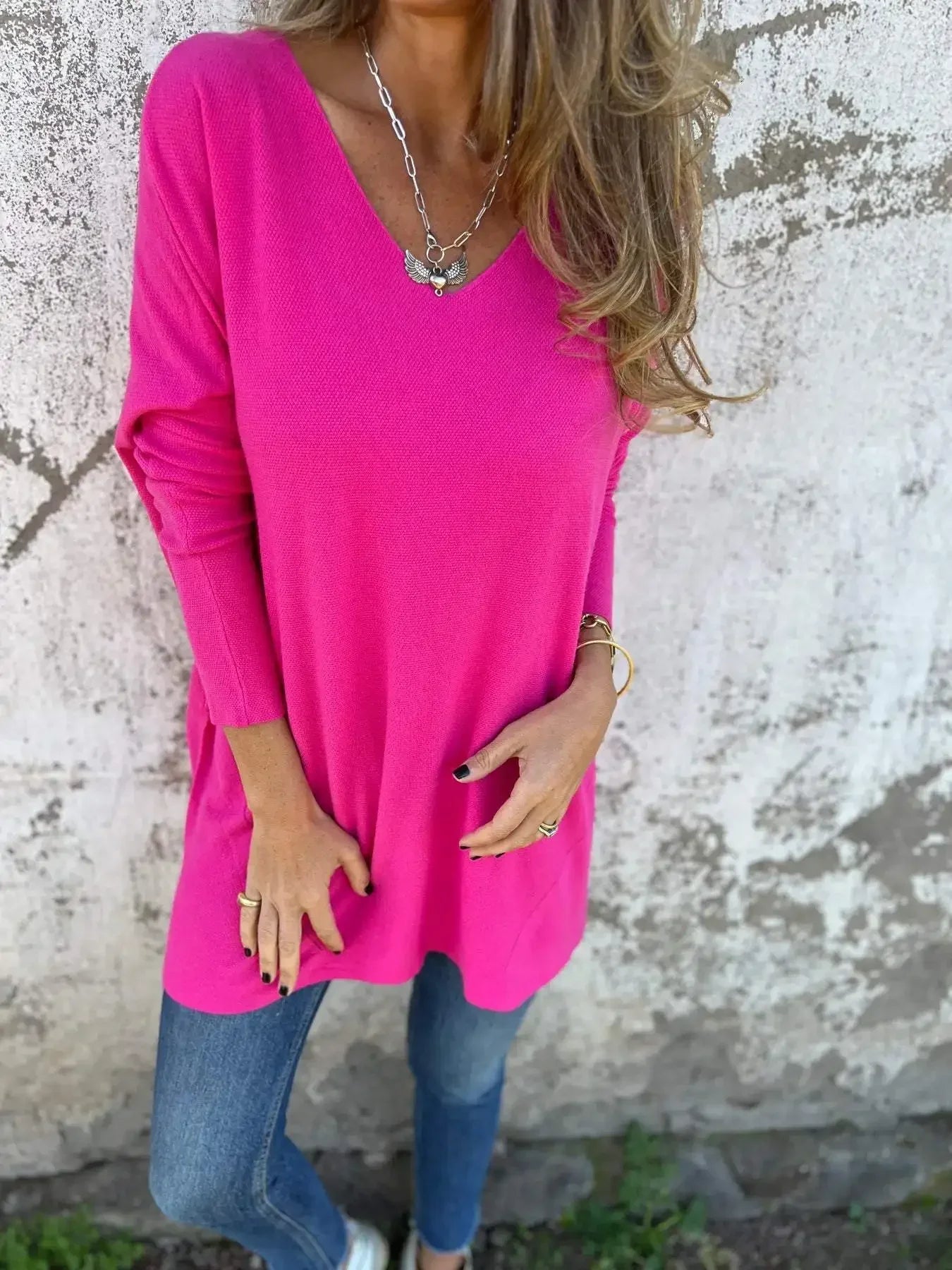 Kira | Relaxed V-Neck Knit Tunic