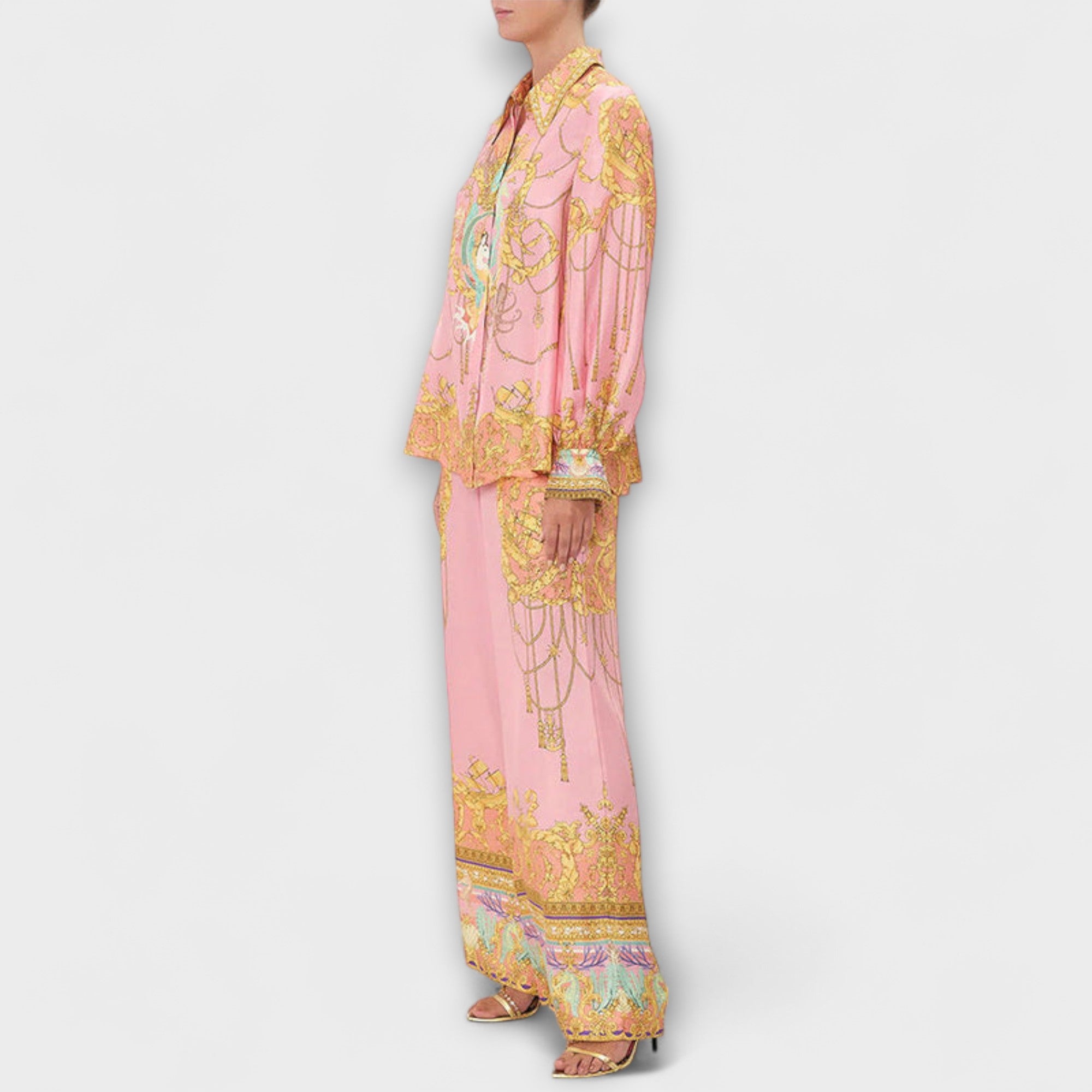 Sage | Mermaid Relaxed Shirt and Elastic Waist Pants Set