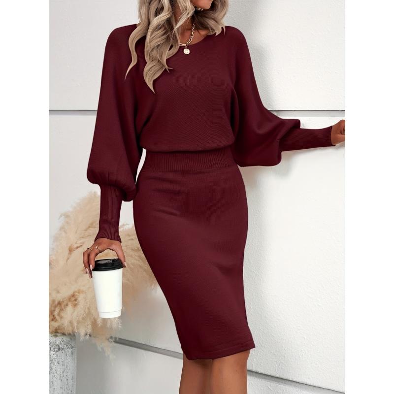 Leah | Elegant Waisted Sweater Dress