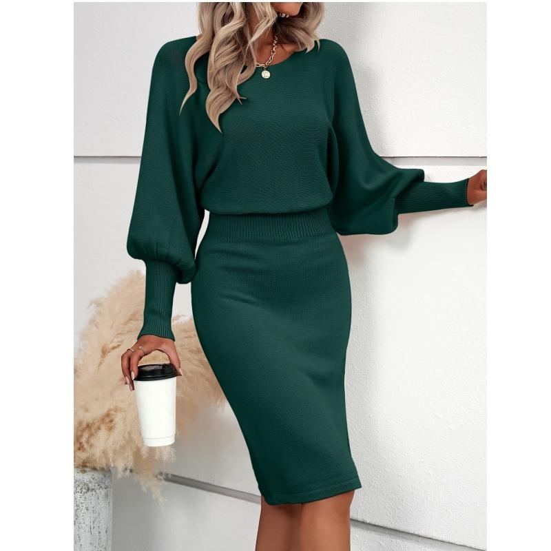 Leah | Elegant Waisted Sweater Dress