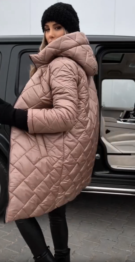 Aria | Stylish Quilted Down Jacket with Hood