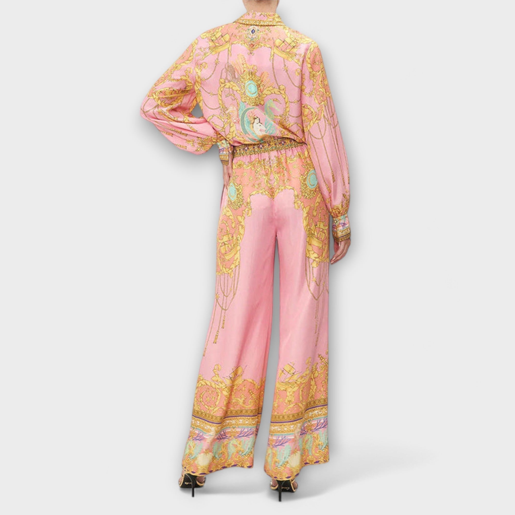 Sage | Mermaid Relaxed Shirt and Elastic Waist Pants Set