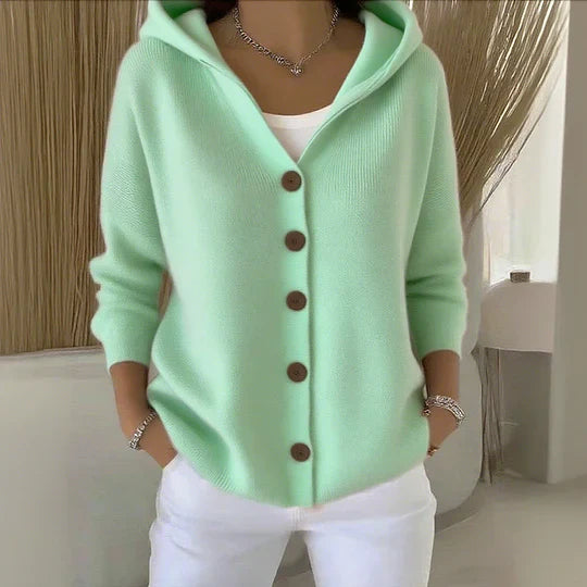 Felicia | Soft Hooded Knit Cardigan