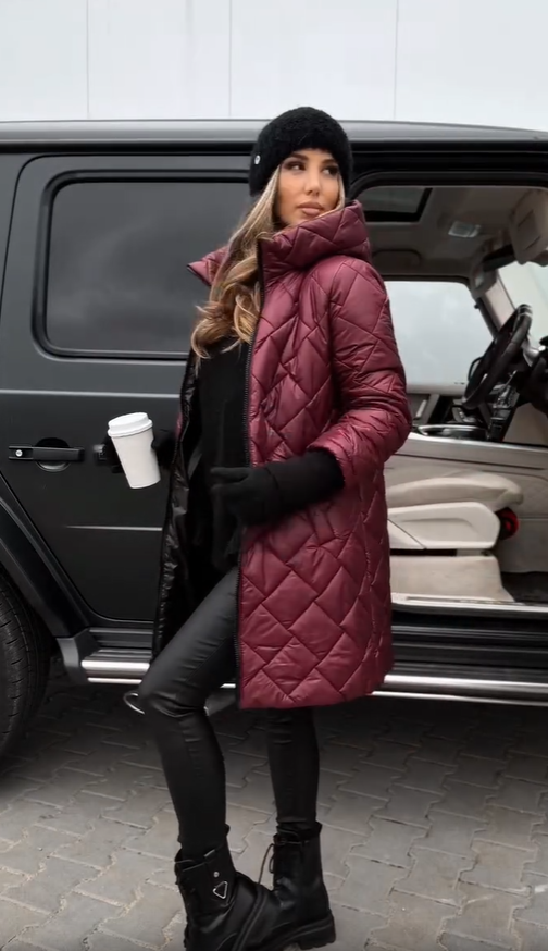 Aria | Stylish Quilted Down Jacket with Hood