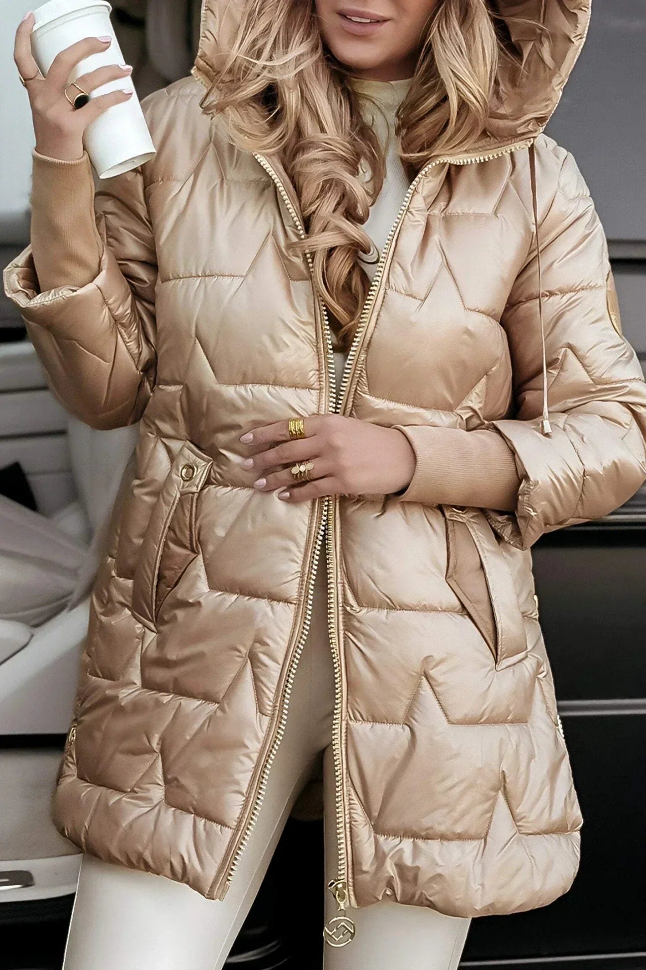 Naya | Elegant Winter Coat with Hood