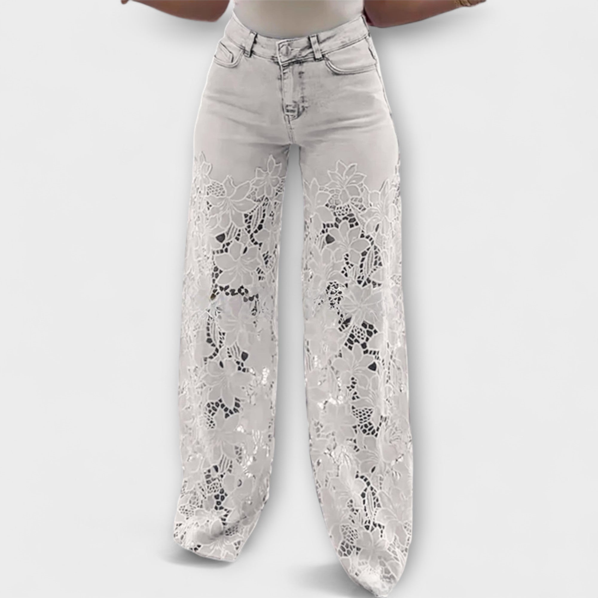Britta | Trendy Lace Patchwork Jeans