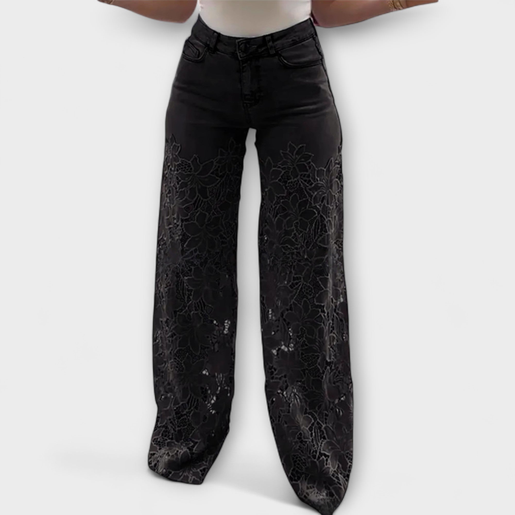 Britta | Trendy Lace Patchwork Jeans