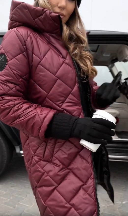 Aria | Stylish Quilted Down Jacket with Hood