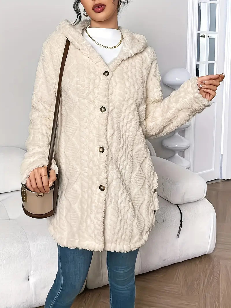 Celine   | Plush Hooded Cardigan