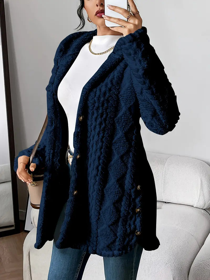 Celine   | Plush Hooded Cardigan
