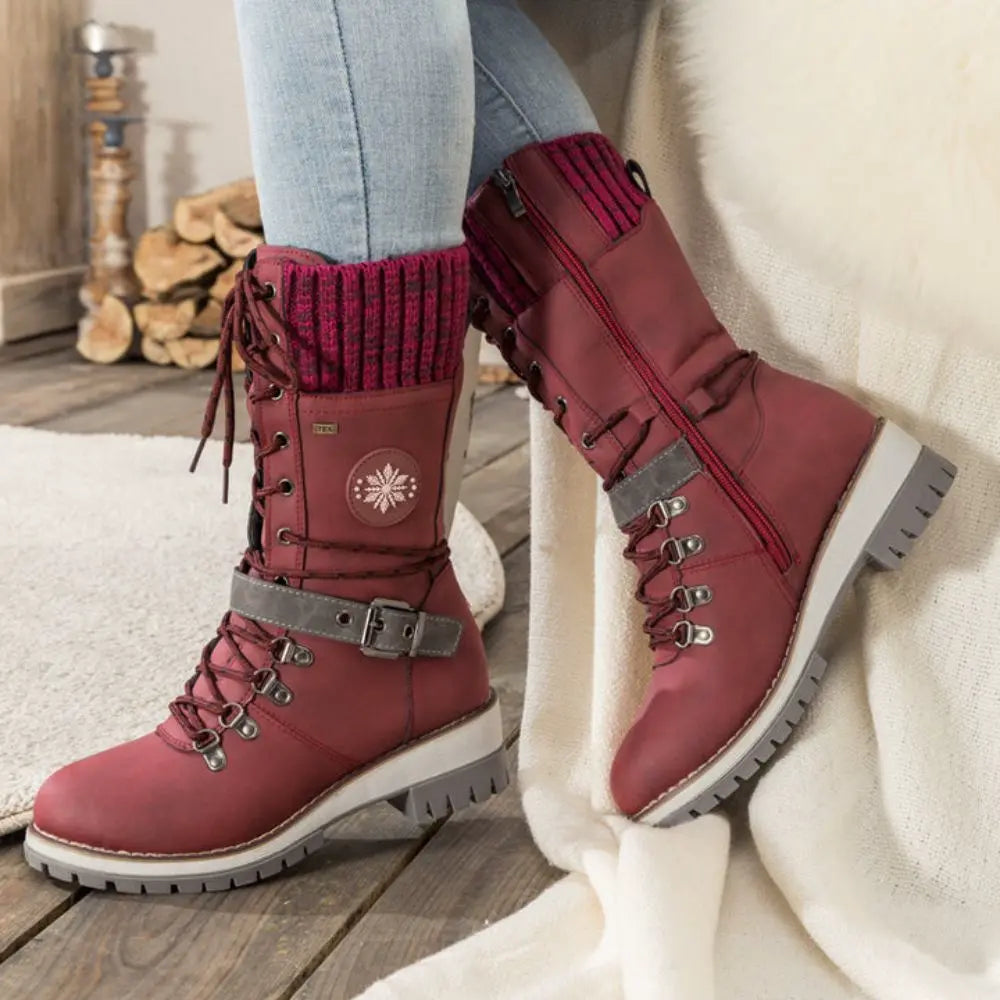 Carol | Women's Winter Lace-Up Snow Boots