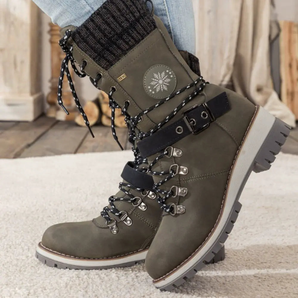 Carol | Women's Winter Lace-Up Snow Boots
