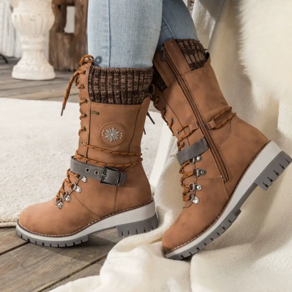 Carol | Women's Winter Lace-Up Snow Boots