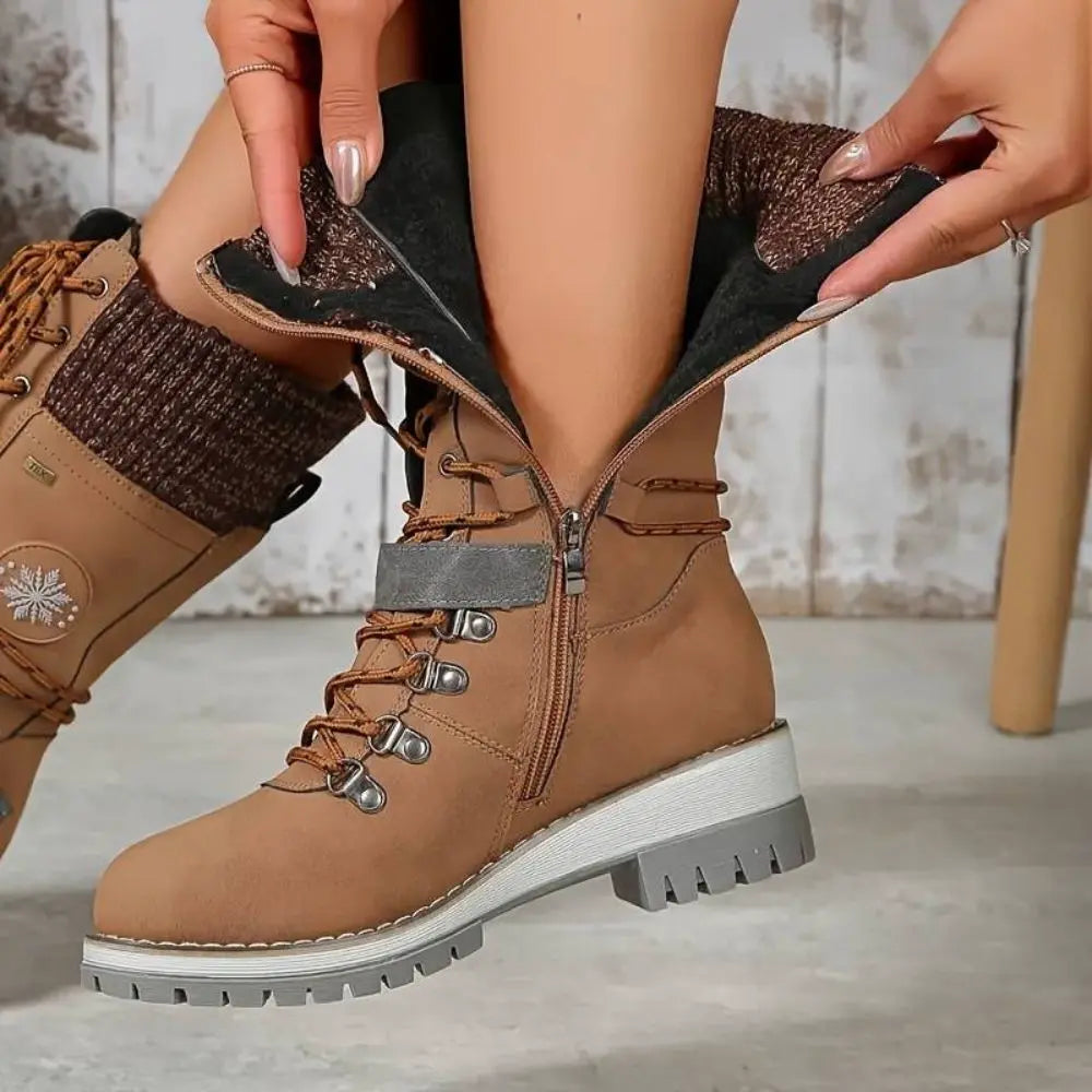 Carol | Women's Winter Lace-Up Snow Boots