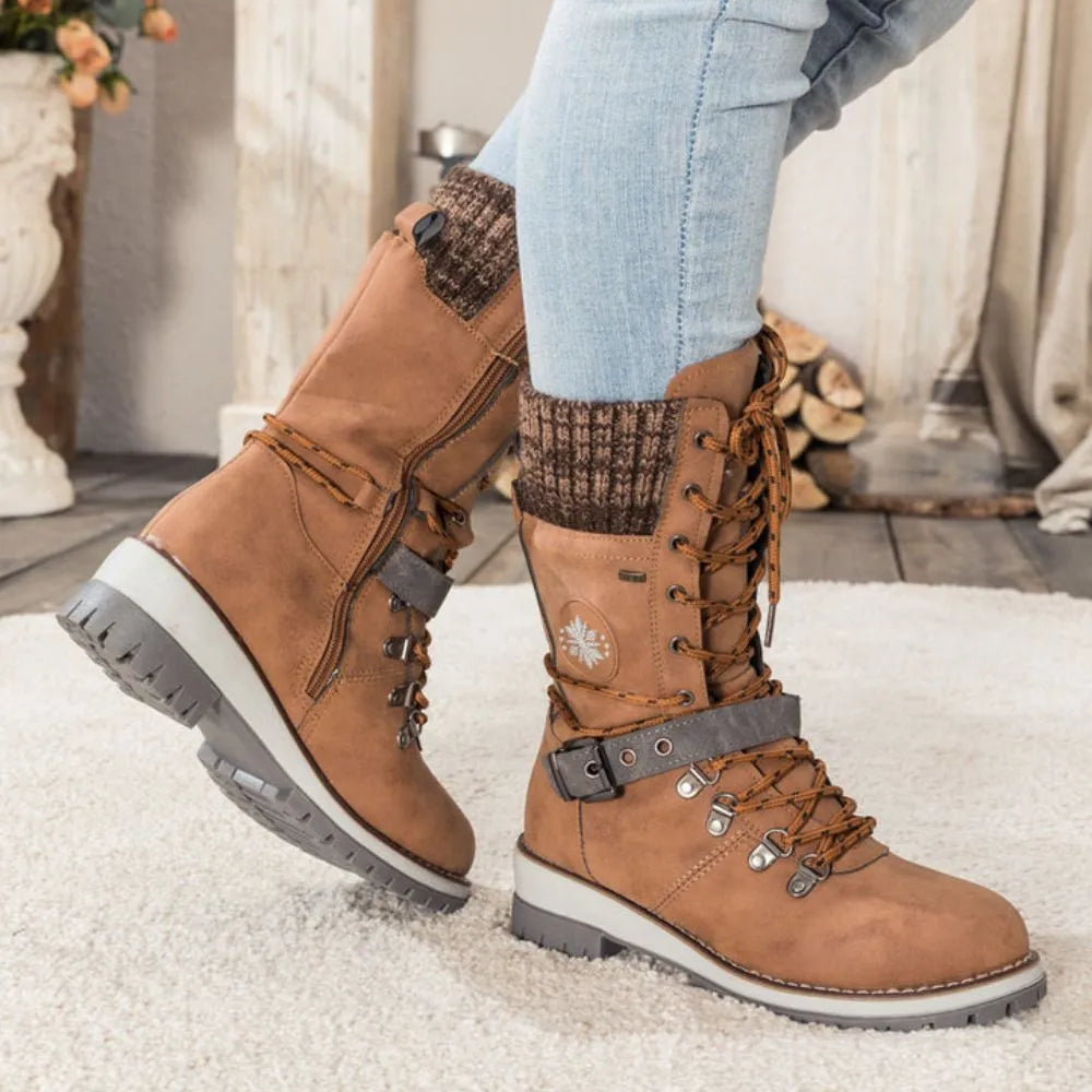 Carol | Women's Winter Lace-Up Snow Boots