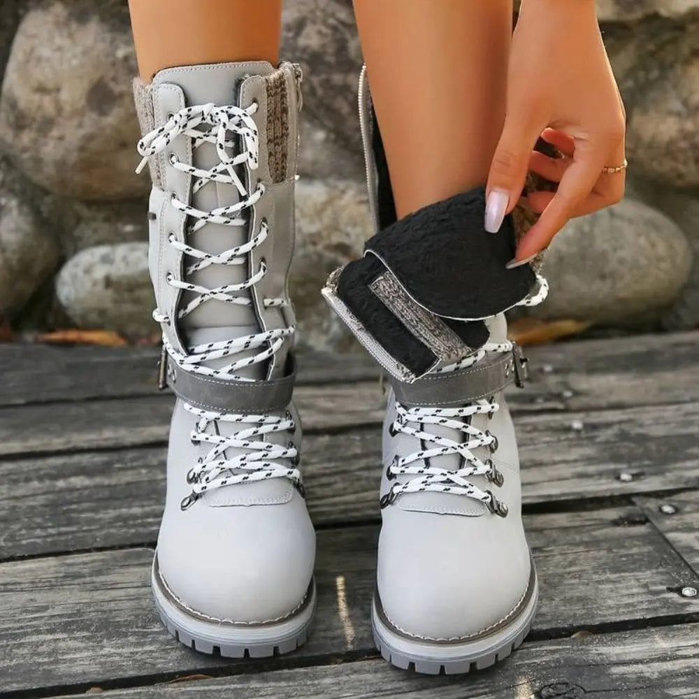 Carol | Women's Winter Lace-Up Snow Boots