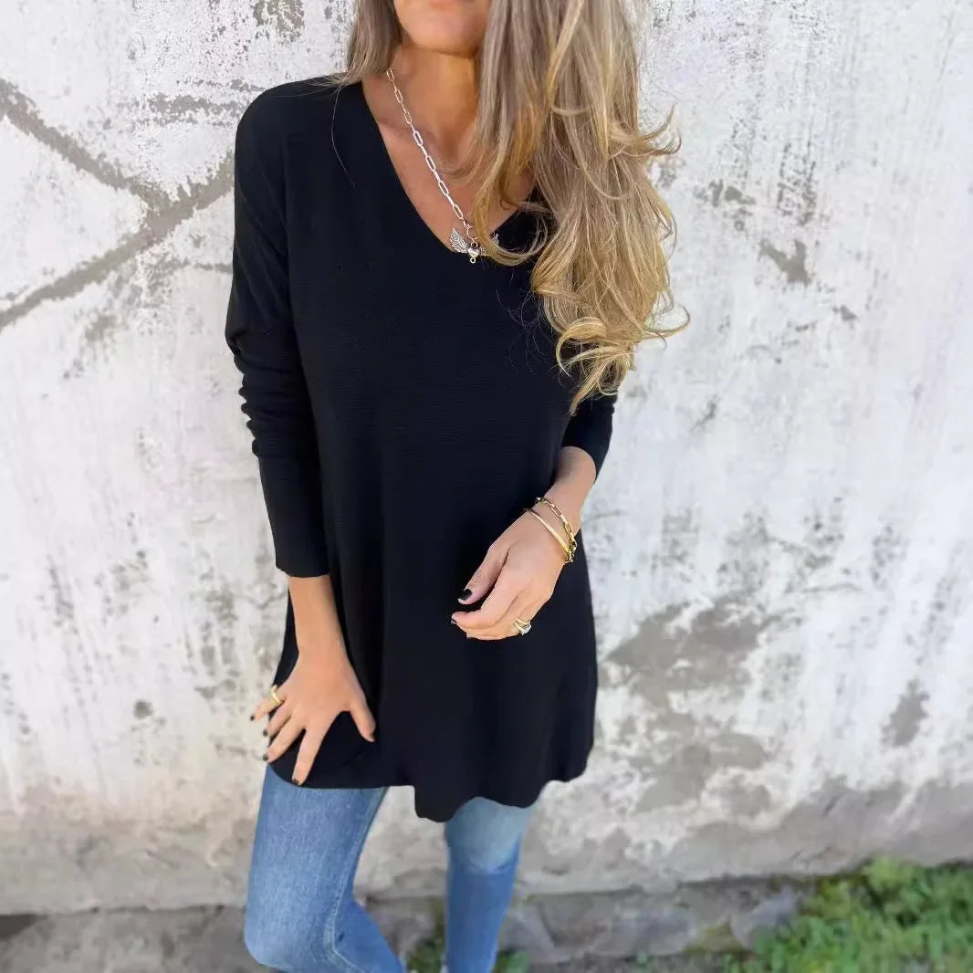 Kira | Relaxed V-Neck Knit Tunic