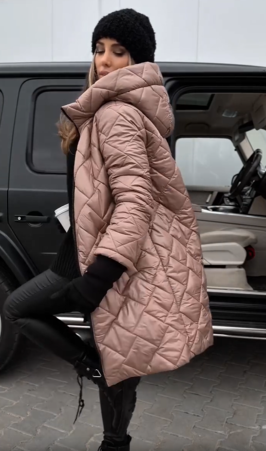 Aria | Stylish Quilted Down Jacket with Hood