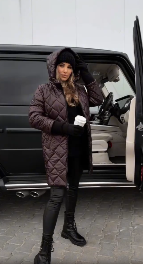 Aria | Stylish Quilted Down Jacket with Hood