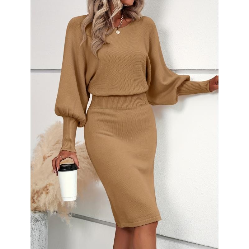 Leah | Elegant Waisted Sweater Dress